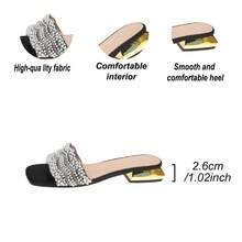 Sepatu Sandal Selop Transparan Hak Tinggi Terbaru untuk Wanita, Musim Semi dan Musim Panas - Hitam - View 6