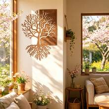 [Artesanía Rústica][Acción de Gracias][Navidad]1 pieza Arte de Pared Metálico de Árbol Rústico, Decoración de Pared Árbol de la Vida, Regalo de Boda, Regalo para el Hogar, Colgante de Pared Vintage, Decoración de Jardín Metálica, Regalo de Árbol Rústico para Acción de Gracias y Navidad - C - Ver 4