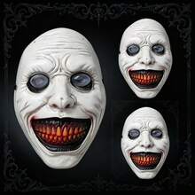 萬聖節恐怖微笑惡魔面具，白色臉殭屍惡作劇道具，邪惡微笑惡魔全臉面具，萬聖節派對惡作劇服裝道具，恐怖微笑惡魔面具，萬聖節派對惡作劇服裝道具 - 「萬聖節派對/主題角色扮演/惡作劇道具/鬼屋裝飾」 - 整蠱裝扮道具 - 查看 8