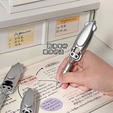 1pc Black Tech Viral Transformable Stress Relief Automatic Fun Stationery Squid Quirky Press-Type Ballpoint Pen Neutral Pen Suitable As Birthday, Christmas, Easter, Halloween Party Gift - Multiple Colors and Random Styles - View 3