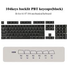 PBT Translucent Keycap OEM Profile Cherry MX Key Set For 61 87 104 MX Switches Gaming Mechanical Keyboard - View 3