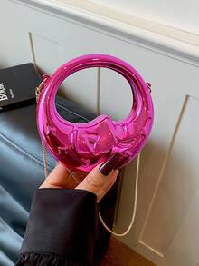 New Acrylic Mini Bag, Fashion Evening Bag With Chain Strap, Shoulder And Crossbody Bag - Pink - View 10