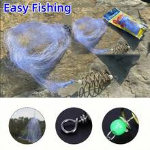 Juego de 20PCS~1 pieza Red de Pesca, Red de Pesca Multi-Especificación 3#/5#/7#/9#/13#, Red Trampa, Red Luminosa, Equipo de Pesca, Red Pegajosa sin Anzuelo, Dispositivo de Pesca Explosiva, Red de Pesca, Herramienta para Capturar Peces, Trampa de Pesca Diseñada, Red de Lanzamiento de Agua Poco Profunda con Resorte de Cobre, Multi-Especificación Disponible, Reutilizable. Pesca Fácil, Herramienta de Pesca Esencial para Principiantes/Pescadores Experimentados. Captura Fácilmente Peces (Carpa de Hierba, Carpa Crucian, Camarón de Río, Cangrejo, Tortuga y Otros Productos Acuáticos), Adecuado para Varios Cuerpos de Agua (Ríos, Lagos, Agua de Mar, Etc.), Compatible con Cañas de Pesca (Caña de Mar, Caña de Mano, Caña de Señuelo, Etc.) - Multicolor - Ver 4