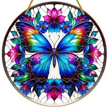 Nuevo disco redondo plano de acrílico decorativo colorido estilo bohemio para interior/exterior - Multicolor - Ver 4