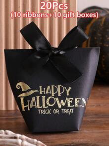 Halloween Gift Flower Box, Candy & Snack Box, Halloween "Trick Or Treat" Decoration, Halloween Ornaments, Halloween Candy & Cookie Storage Box, Paper Food Box, Gift Packaging Box, Halloween Party Gift Box, Haunted House Decoration, Home Decor, Kitchen Decor, Halloween Party Decoration, Halloween Party Supplies, Table Decor - View 12
