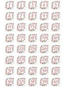 20/30/40 Pcs/Set Floral Wedding Table Numbers. Including Main Table Card, Table Center Decor, Double-Sided Printing, Flower And Geometric Pattern Design - View 26