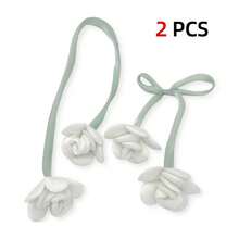 2pcs Creative Floral Curtain Tie Backs, Rose Flower Curtain Tiebacks, Curtain Ropes, Floral Clothing Accessories, Curtain Hanging Decor, Curtain Fasteners, Home Decor - Multicolor - View 13