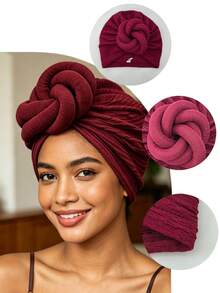 YPGVUO Ruched Fabric Knot Headband Hat, Soft Textured Twisted Hairband, Suitable For Daily Styling And Party Occasions, Unique Women's Holiday Gift - Multicolor - View 4