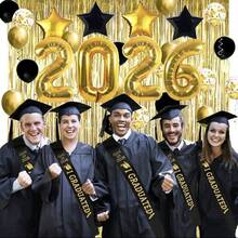 Class Of 2026 Graduation Sash, Gold Foil "I Graduated" Shoulder Sash For Graduation Party Photo Props/Graduation Sash,Class Of 2026 Sash,I Graduated Sash,Graduation Party Prop,Graduation Outfit Accessory - Multicolor - View 1