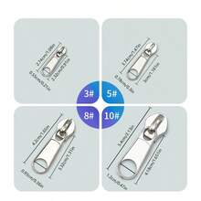 5pcs/Pack Detachable Zipper Puller For Repairing Clothes Zipper Slider Pendant For Zipper Head - White - View 3