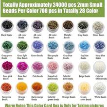 Juego de cuentas de vidrio, pequeñas cuentas de colores, materiales de manualidades DIY para adultos y niñas, accesorios de joyería para pulseras, collares y aretes - Serie de primavera - Ver 5