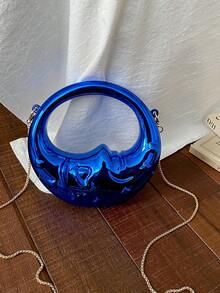 New Acrylic Mini Bag Fashion Evening Bag Chain Shoulder Crossbody Bag - Blue - View 8