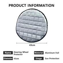Universal Car Steering Wheel Sun Shade, 3-Layer Silver Heat Insulation Sun Shield, Foldable UV Protection Steering Wheel Cover Suitable For Sedans And SUVs, Provides Thick Durable Easy Installation And Removal Cooling Sun Protection - Sunshade - View 2