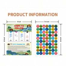 Children's Toilet Training Sticker Chart - Boys & Girls Universal Toilet Reward System, Behavior Habit Tracker, Bathroom Incentive Board With Fun Stickers - Multicolor - View 4