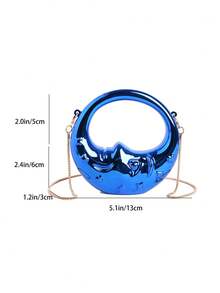 New Acrylic Mini Bag Fashion Evening Bag Chain Shoulder Crossbody Bag - Blue - View 2