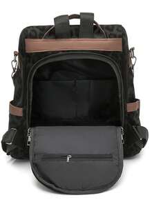 Fashionable Women's Large Capacity Anti-Theft Laptop Backpack For Travel And Street - Black - View 7