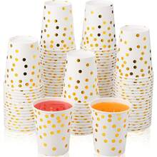 100/50/40/30//25/20/10/5 piezas Tazas de café de platino blanco de 9 oz, tazas de agua, tazas de bebidas, tazas de leche, tazas de jugo, adecuadas para bebidas frías y calientes, agua, jugo o té, oficina, fiesta, hogar, viaje, picnic y eventos - platino - Ver 2
