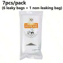 7 Packs Extra Large Cat Litter Liner Bags, Cat Litter Filter Bags, Trash Can, Odor-Resistant, Thickened Design, Elastic Drawstring Design, Easily Solve The Problem Of Difficult Cat Litter Cleaning, Rectangular Design, Made Of Polyethylene Material, Suitable For All Cat Litter Boxes, A Reusable, Convenient And Mess-Free Cleaning Solution. - 7 Pieces (one Pack) - View 8