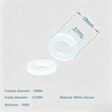 [50pcs Leak-Proof Silicone Gaskets]10/20/30/40/50pcs White Silicone Sealing Leak-Proof Gaskets For Household Pipe Fittings, Suitable For 1/2 Inch Pipe Sealing Silicone Rings, Hot And Cold Silicone Rings, Drainage Connection Explosion-Proof Heat-Resistant Leak-Proof Silicone Gaskets - A - View 8
