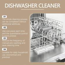 12Pcs Dishwasher Degreaser Tablets, Powerful Oil & Grease Stain Remover, Fast Dissolving Cleaning Blocks, Easy To Use Daily Dish Care - Multiple Forms - View 3
