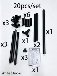 1件奢華極簡風落地衣帽架，簡單單桿帽子架，樹形垂直設計，適用於臥室與走廊，多功能外套展示架，適合宿舍、客房、季節性節日居家裝飾，禮品包裝 - 彩色 - 查看 11
