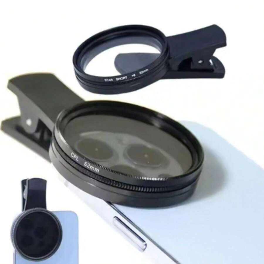 52mm CPL 濾鏡,手機鏡頭夾式偏光濾鏡,CPL 手機相機鏡頭兼容大多數智慧型手機,夾式設計 CPL 手機濾鏡,情人節禮物,男友禮物,手機鏡頭組 - 52MMCPL - 查看 1