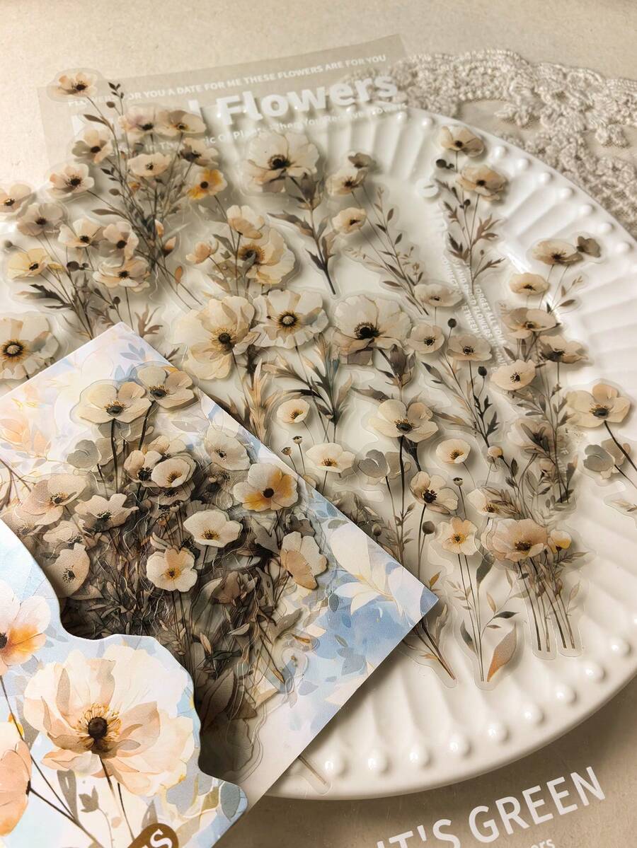 1 Pack 30pcs Romantic Botanical Floral PET Stickers DIY Collage Decoration Scrapbook Material - DT1852 - View 1