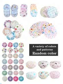 5pcs/3pcs Topi Mandi Tahan Air Warna Campuran, Topi Mandi Bermotif, Topi Mandi Tahan Debu dan Tahan Air PVC, Topi Mandi Tebal yang Dapat Digunakan Kembali, Cocok untuk Rumah, Perjalanan, Salon, Spa Kecantikan - Tipe dasar - View 4
