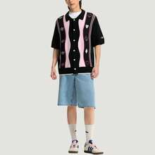 Adidas Originals X Loose Fit Polo Neck Sports Knit Cardigan Short Sleeve Sweater Sweater Men - 彩色 - 查看 5