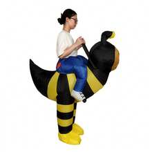 Adult Standing Cycling Bee Inflatable Suit Funny Cartoon Cosplay Suit Holiday Party Performance Props - Multicolor - View 7