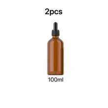 2 piezas de botellas/contenedores rellenables de 30ml - Botellas color marrón oscuro para aceites esenciales, sueros, botellas con cuentagotas de tamaño de viaje - Ver 12