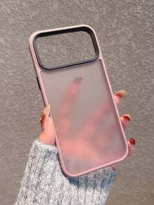 極簡階梯式相機鏡頭霧面硬殼壓克力材質粉色手機殼，適用於 iPhone 17 Pro Max/17 Pro/17 Air/17/16/16 Pro Max/16 Plus/16 Pro/16E/15/15 Pro Max/15 Pro/15 Plus/11/12/13/14 Pro Max/11 Pro Max/12 Pro/12 Pro Max/13 Pro/13 Pro Max/14 Pro/14 Pro Max，超硬超厚 - 粉色 - 查看 3