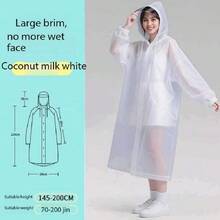 1pc Set Raincoat + Pants Unisex Raincoat And Single Piece Full Body Raincoat. Reusable. Extra Long And Extra Large, Lightweight Material. Suitable For Outdoor Leisure, Hiking, Cycling And Outdoor Activities, Portable Use, Multiple Colors Available - Women's Raincoat - View 16