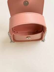 Mini Small Bag Women's Fashion Chain Crossbody Bag Minimalist Chic Versatile Pink Handbag - Pink - View 8