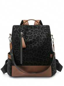 Fashionable Women's Large Capacity Anti-Theft Laptop Backpack For Travel And Street - Black - View 2