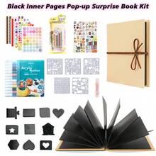 مجموعة كتاب مفاجأة ثلاثي الأبعاد DIY بحجم 11 بوصة، تتضمن آليات ثلاثية الأبعاد مسبقة التجميع، مجموعة ألبوم صور وسكرابوك شاملة، تأتي مع أقلام تحديد وملصقات، هدية يدوية مثالية للأزواج والذكرى السنوية وأعياد الميلاد - 11 * 8.27 بوصة - مشاهدة 13