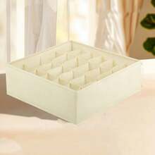 3pcs Fabric Socks Underwear Bra Organizer Box, 24-Grid Divider Storage Box, Drawer Organizer, Stackable Closet Storage Box - Premium Material | Categorized Storage | Dustproof And Moisture-Proof (Multiple Colors Available) - Grey - View 8