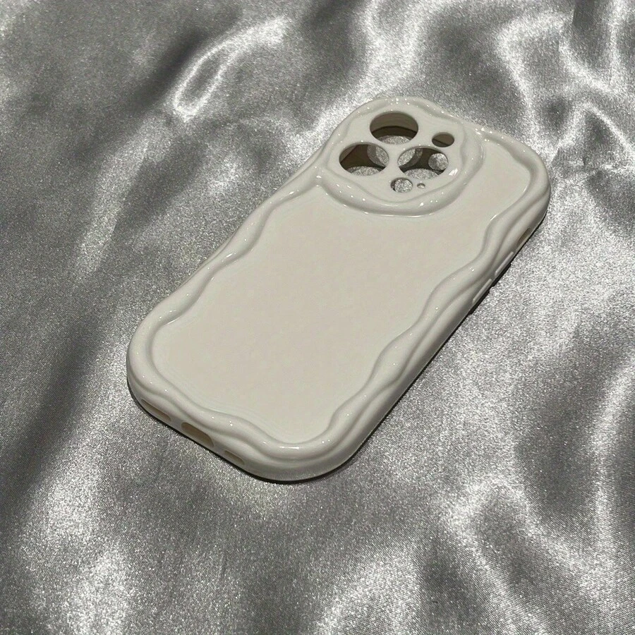 Premium Cream White Minimalist Mobile Phone Case, Asymmetrical Design, Compatible With 11, 11 PRO, 11 PRO MAX, 12, 12 MINI, 12 PRO, 12 PRO MAX, 13, 13 MINI, 13 PRO, 13 PRO MAX, 14, 14 PLUS, 14 PRO, 14 PRO MAX, 15, 15 PLUS, 15 PRO, 15 PRO MAX, 16, 16E, 16 PLUS, 16 PRO, 16 PRO MAX, X, XS, XR, XS MAX, 17, 17 PRO, 17 AIR, 17 PRO MAX - 混合顏色 - 查看 1