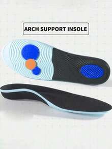 QKC 1 Pair Arch Support Pressure Relief EVA Composite Sports Full Insoles, Suitable For Athletic Shoes - Baby Blue - View 8
