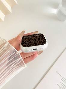 Funda de auriculares Bluetooth con estampado de leopardo pintado, transparente, engrosada, de moda, a prueba de golpes, con hebilla adicional, compatible con S4, funda protectora para auriculares inalámbricos Bluetooth Apple, carcasa brillante Pro2, cobertura completa, Pods 3 1/2/3 generación, funda protectora Pro, a prueba de golpes, carcasa blanda - Multicolor - Ver 5