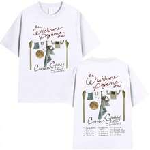 Camisetas Estampadas ConanS Gray The Wishbone Pajama Show Tour 2025 para Hombre y Mujer, Estilo Harajuku Vintage, Talla Grande - Negro - Ver 1