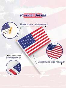 5/10/20pcs 21*14cm Puerto Rico Mexico Handheld Small Flags, 2026 World Cup National Team Cheering Hand Flags, Football Fan Stadium Support Banners, Vuvuzela Accessories, Father's Day Gift, July 4th Independence Day Decor, Wedding Graduation Bachelor Party Decoration, Indoor Home Room Soft Decor, Outdoor Yard Garden Scene Decoration - A - View 12
