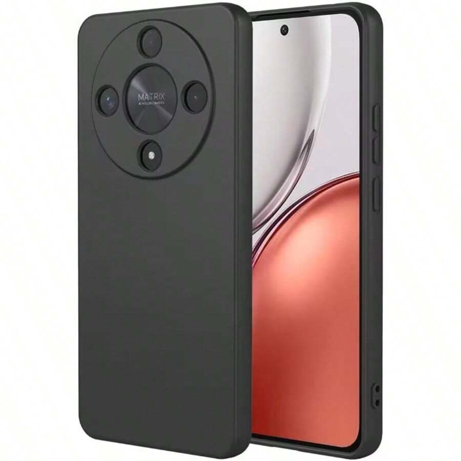 pezzi Custodia per telefono in TPU nero tinta unita stile classico minimalista, confezione singola, antiurto, compatibile con i modelli delle serie Y/Nova/P/Mate/Magic; guscio per telefono nero di lusso classico, custodia protettiva antiurto di grado militare, copertura protettiva per telefono, guscio per telefono, adatto come regalo estivo, bomboniera per festa di compleanno; versione internazionale, non versione domestica - nero - Visualizzare 1