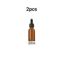 2 piezas de botellas/contenedores rellenables de 30ml - Botellas color marrón oscuro para aceites esenciales, sueros, botellas con cuentagotas de tamaño de viaje - Ver 14