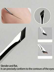 Ensemble de 7 pinceaux de maquillage pour les yeux de précision, comprenant un pinceau à eyeliner incliné, un pinceau à eyeliner ultra-fin et un pinceau à sourcils, convient pour les sourcils, l'eyeliner et le fard à paupières, permet de créer facilement un maquillage des yeux charmant. Fabriqué en matériau de fibre, finement travaillé, convient pour D - multicolore - Voir 2