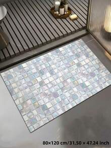 1pc, Summer New, Iridescent Mosaic Style Bathroom Mat, Summer Bestseller, Door Mat, Small Rug, Welcome Mat, Carpet, Floor Mat, Outdoor Door Mat, Kitchen Rug, Home Decor, Front Door Mat, Area Small Rug, Outdoor Mat, Home Decor, Area Rug, Garden Rug, Washable Rug - Multicolor - View 13