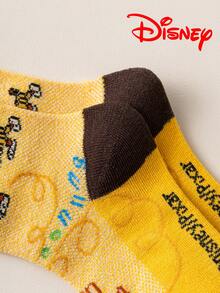 Disney 10/5/1雙正版迪士尼襪子圖案嬰兒網眼鏤空中筒襪，適合夏季穿著。可愛卡通設計，時尚又可愛的迪士尼嬰兒夏季襪。透氣吸汗，休閒多功能，時尚卡通圖案襪，適合嬰兒、禮物和日常使用。 - 彩色 - 查看 10