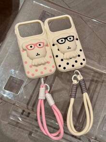 1個波點眼鏡狗手機支架防震保護殼，適用於 iPhone 16/16Pro/16Promax/17/17Pro/17Promax - 彩色 - 查看 5