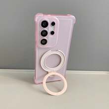 Pide y sigue la tienda para obtener un cordón gratuito, funda de teléfono con sensación de piel mate anti-caída de cuatro esquinas con soporte + funda de teléfono con correa de mano/Compatible con Apple 17PROMAX/16promax/15promax/14promax/13promax/12promax/11promax/XSMAX/7/8PLUS/Compatible con Samsung S26/2524321u Funda de teléfono compatible con Xiaomi Compatible con Honor Compatible con Huawei - Rosa - Ver 3