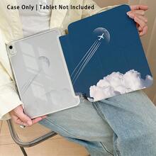 飛機與雲朵圖案彩繪效果平板保護殼附支架，適用於 Honor 8/9/10/X8/X8A/X9/X8Pro/X9Pro、MatePad SE 11"/MatePad 11"/11.5"、MatePad Pro、Apple 10th/11th Gen 2025 (A16)、Galaxy Tab A7/A9 及其他熱門機型 - 款式12 - 查看 5